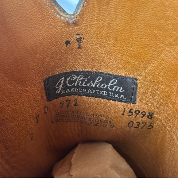 Vintage J. Chisholm Exotic Lizard Cowboy Boots USA Made Men’s 7D, Women's 8.5 - Picture 6 of 6